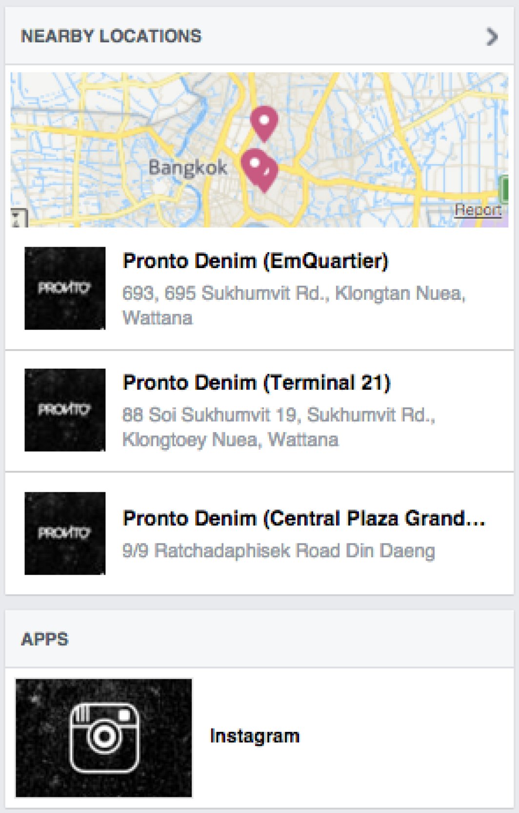 Pronto Denim Facebook Multi Location Setup 1